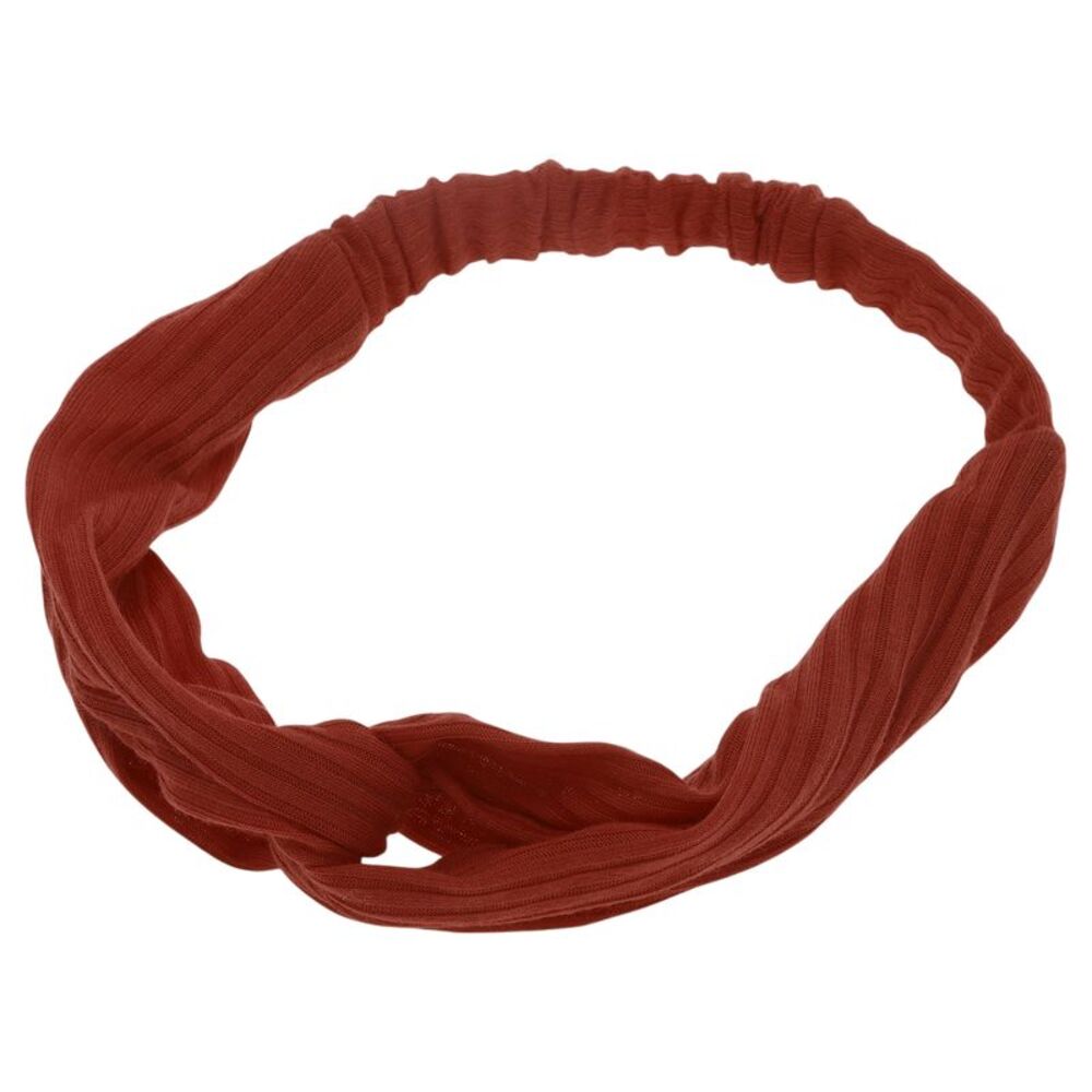Stripes Elastic Cross Headwrap Caramel